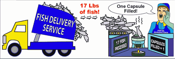 17 lbs of dead fish to make one fish oil capsule