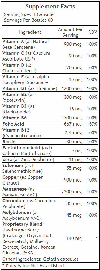 advanced immune defense supplement facts