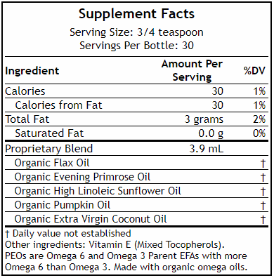 PEOs® softgel supplement facts