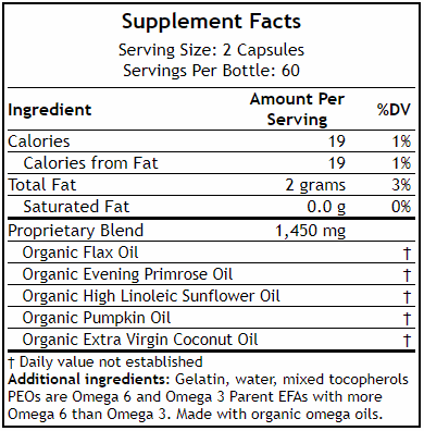 PEOs® softgel supplement facts